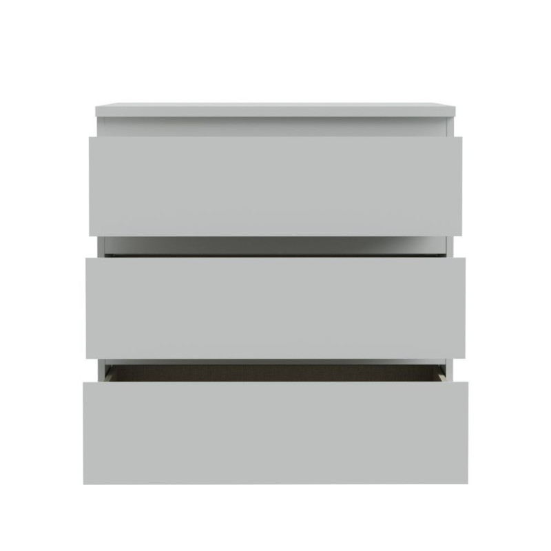 Cassettiera Morgan 3 cassetti 77.2x79.8x42.2 cm. colore grigio chiaro