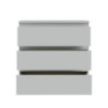 Cassettiera Morgan 3 cassetti 77.2x79.8x42.2 cm. colore grigio chiaro