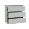 Cassettiera Morgan 3 cassetti 77.2x79.8x42.2 cm. colore grigio chiaro