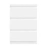 Cassettiera Morgan 3 cassetti 41.8 x H 61.5 x 32.2 cm colore bianco