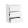 Cassettiera Morgan 3 cassetti 41.8 x H 61.5 x 32.2 cm colore bianco