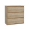 Cassettiera Morgan 3 cassetti 77.2x79.8x42.2 cm. colore rovere