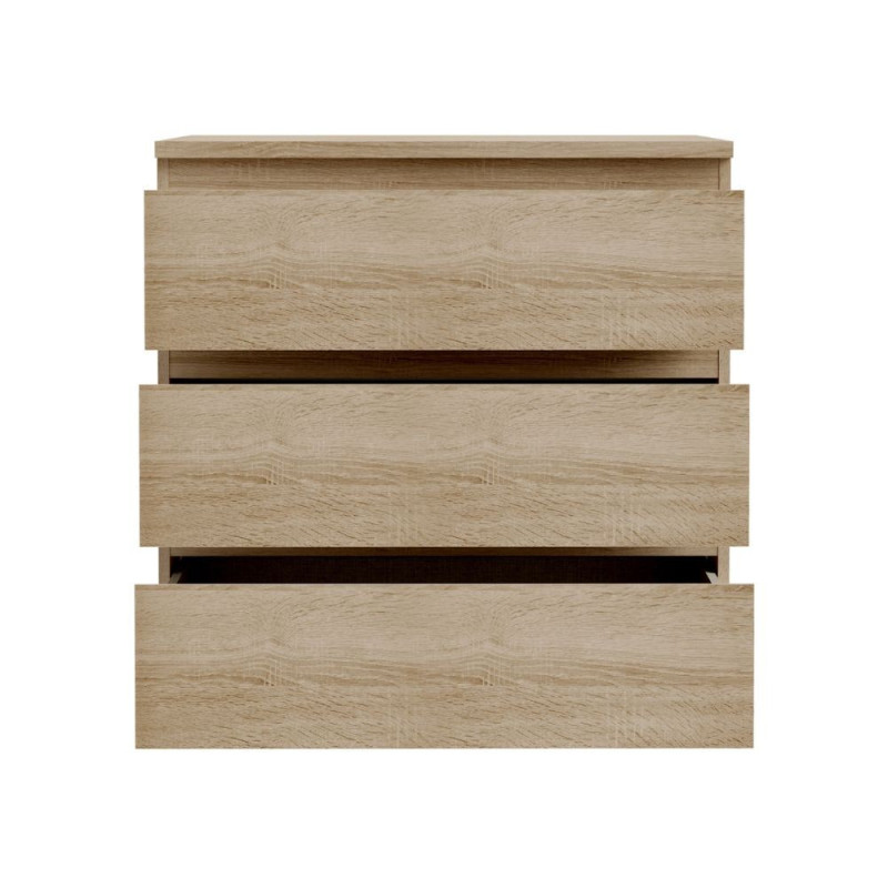 Cassettiera Morgan 3 cassetti 77.2x79.8x42.2 cm. colore rovere