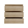 Cassettiera Morgan 3 cassetti 77.2x79.8x42.2 cm. colore rovere