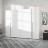Armadio Callia con 2 ante battenti e 2 ante scorrevoli colore bianco 270.3x61.2xH210.5 cm.