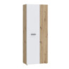 Armadio multiuso Teodoro 2 ante con portascope struttura rovere e 1 anta bianco