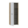 Armadio multiuso Teodoro 2 ante con portascope struttura rovere e 1 anta bianco