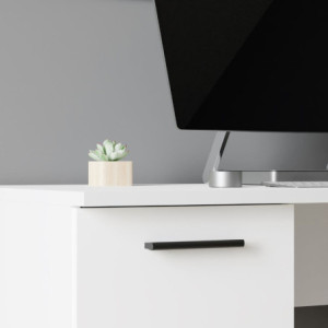 Zoom Scrivania Domitilla con 3 cassetti e un'anta colore bianco