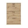 Scarpiera Cecilia con 3 scomparti ed un cassetto colore rovere 83.2x20.4xH 127.7 cm.