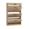 Scarpiera Cecilia con 3 scomparti ed un cassetto colore rovere 83.2x20.4xH 127.7 cm.