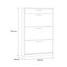 Scarpiera Cecilia con 3 scomparti ed un cassetto colore rovere 83.2x20.4xH 127.7 cm.