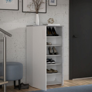 Zoom Mobile multiuso Lucio 2 ante H 120cm. colore bianco e cemento
