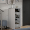 Mobile multiuso Lucio 2 ante H 120cm. colore bianco e cemento