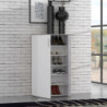 Mobile multiuso Lucio 2 ante H 120cm. colore bianco e cemento