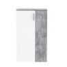 Mobile multiuso Lucio 2 ante H 120cm. colore bianco e cemento