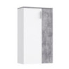 Mobile multiuso Lucio 2 ante H 120cm. colore bianco e cemento