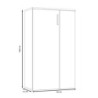 Mobile multiuso Lucio 2 ante H 120cm. colore bianco e cemento