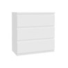 Cassettiera Morgan 3 cassetti 77.2x79.8x42.2 cm. colore bianco