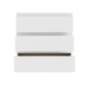 Cassettiera Morgan 3 cassetti 77.2x79.8x42.2 cm. colore bianco