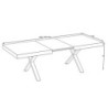 Tavolo allungabile England con piano colore noce e gambe nere