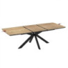 Tavolo allungabile Verano con piano rovere e gambe nere