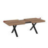 Tavolo allungabile England con piano colore quercia e gambe nere