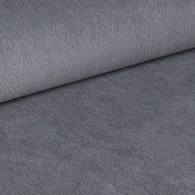 Sedia Vika in tessuto Anka 5 grigio con piedini neri set 4 pezzi