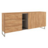 Madia 1055 rovere miele con 3 cassetti 2 ante e nicchie a giorno colore tortora