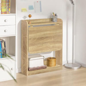Zoom Scrivania tavolo pieghevole Plana colore rovere 64×56×H 82 cm