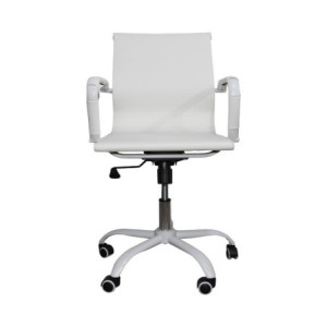 Zoom Poltrona da ufficio NuviaS con schienale basso colore bianco