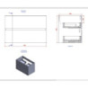 Mobile bagno sospeso Sevilla con 2 cassetti 80x44.6x52 cm colore rovere quercia