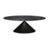 Tavolo ovale fisso Punto con piano effetto marmo nero 200x100xH76 cm.