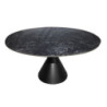 Tavolo fisso Punto con piano effetto marmo nero D150xH76 cm.