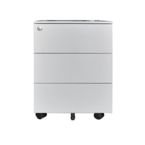 Zoom Cassettiera ufficio ESMC03 3 cassetti con chiave in ferro colore grigio chiaro