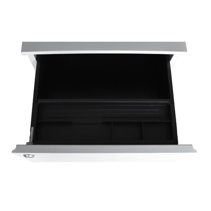 Cassettiera ufficio ESMC03 3 cassetti con chiave in ferro colore grigio chiaro
