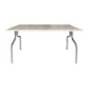 Tavolo pieghevole ESFB03 olmo con gambe in metallo cromo