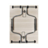 Tavolo pieghevole ESFB03 olmo con gambe in metallo cromo