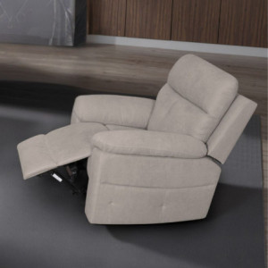 Zoom Poltrona Kayde recliner elettrico in tessuto Mia 103-05 beige