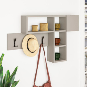 Zoom Appendiabiti da parete cashmere con 3 ganci appendiabiti e 4 nicchie a giorno Game
