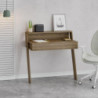 Scrivania da parete hitit noce con cassetto Cowork 94 cm.