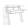 Scrivania da parete cashmere con cassetto Cowork 94 cm.