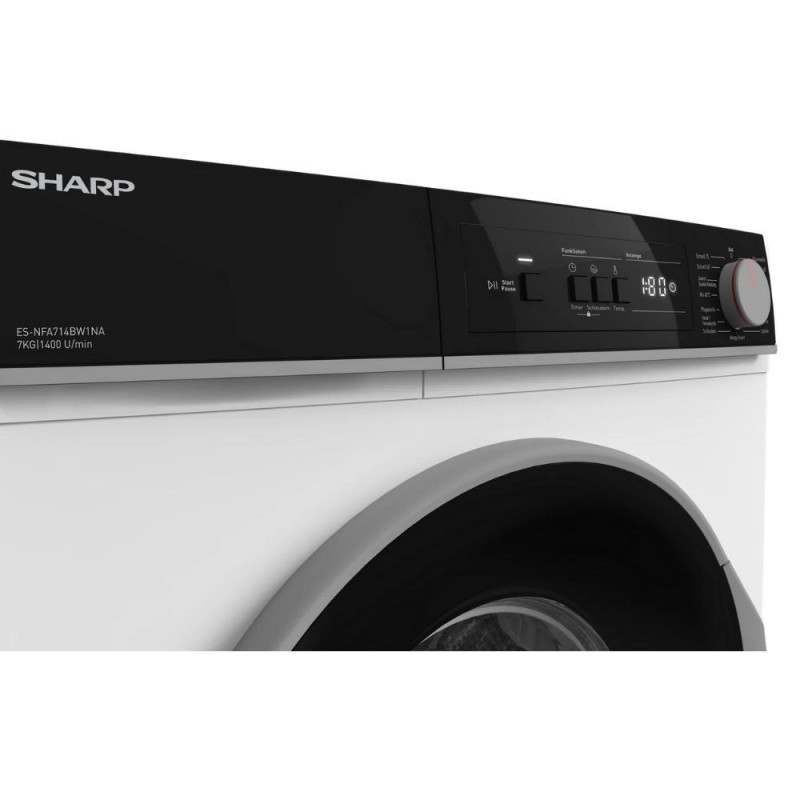 Lavatrice Sharp ESNFA714BW1NA libera installazione 7 kg 1400 giri motore inverter classe A