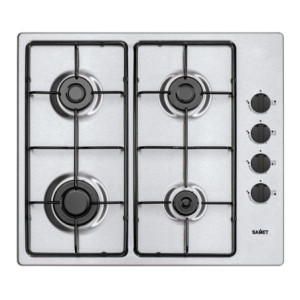 Piano cottura Samet Ariane2025RB a gas 4 fuochi con manopole laterali inox
