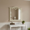 Specchiera Cerchio con cornice in legno con motivo ovale L 85 x H 95.5 cm colore beige