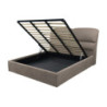 Letto una piazza e mezzo Sofaback contenitore in tessuto Enjoy 03 taupe