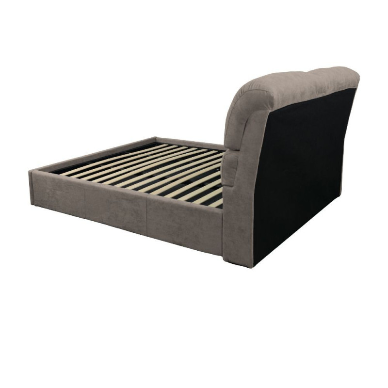 Letto una piazza e mezzo Sofaback contenitore in tessuto Enjoy 03 taupe
