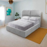 Letto una piazza e mezzo Sofaback contenitore in tessuto Enjoy 20 light gray