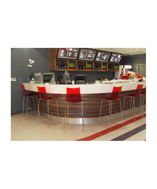 SGABELLI ZEBRA SET DA 2 ANTISHOCK H 80 in POLICARBONATO e in ACCIAIO CROMATO SCAB DESIGN