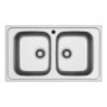 Lavello da incasso Tirreno862 2 vasche 86x50 inox