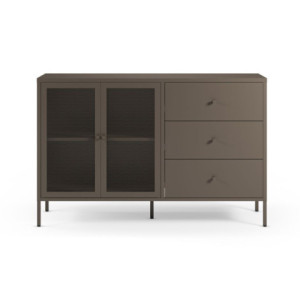 Zoom Credenza Fayna19352 in metallo con 2 ante e 3 cassetti colore mocha